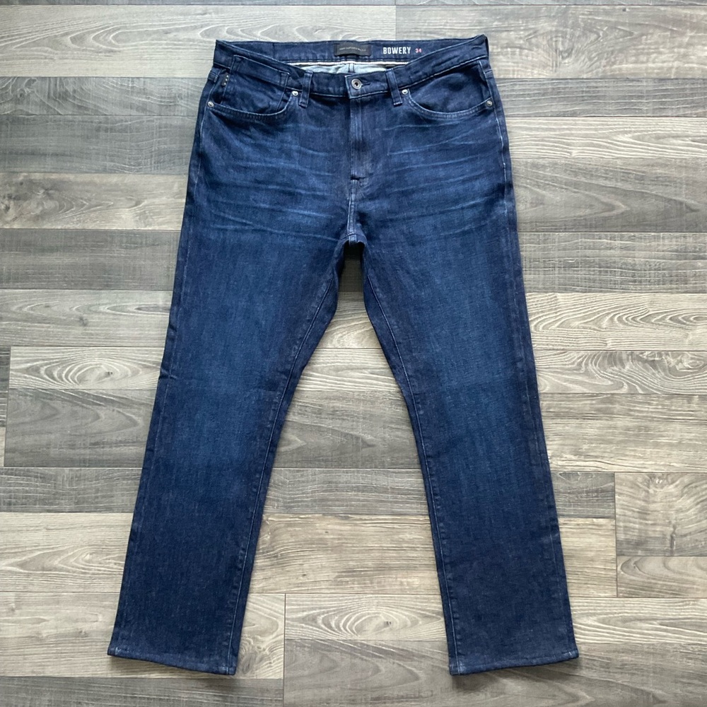 34x28 John Varvatos USA Bowery Slim Straight Jeans Men's Blue Dark J306X4B BYRB